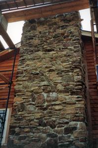 fieldstone chimney